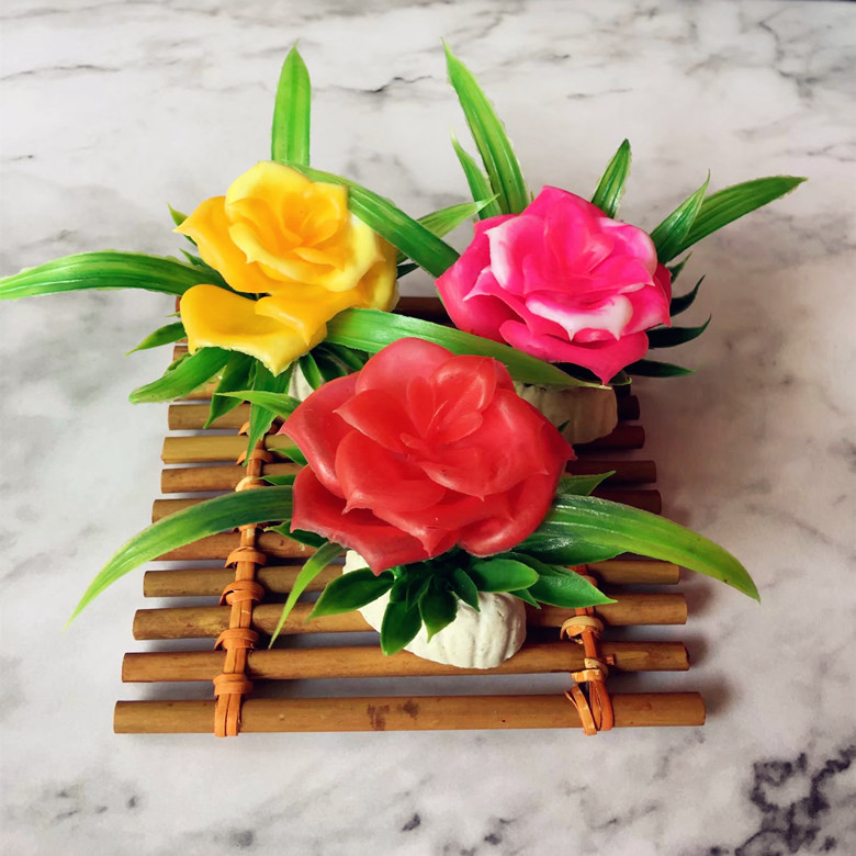 盘饰摆盘装饰仿真花草刺身拼盘创意意境小摆件酒店花餐厅冷菜喜宴详情图4