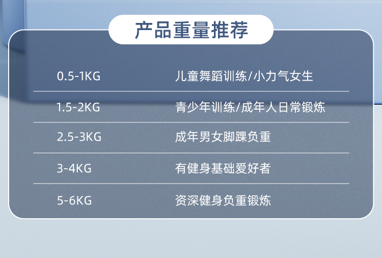 健身负重沙袋跑步舞蹈训练绑腿沙袋脚踝腿部手腕运动男女负重沙包详情20