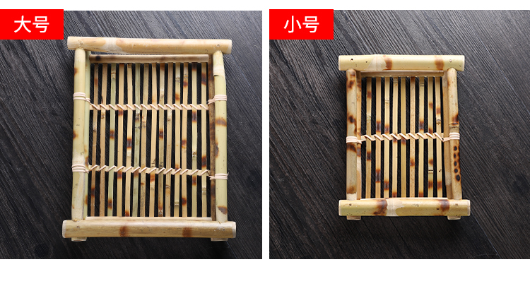 箐楷竹制复古茶托竹编果盘桌面点心盘竹篮竹盘筐方形中国风茶几摆国潮详情6