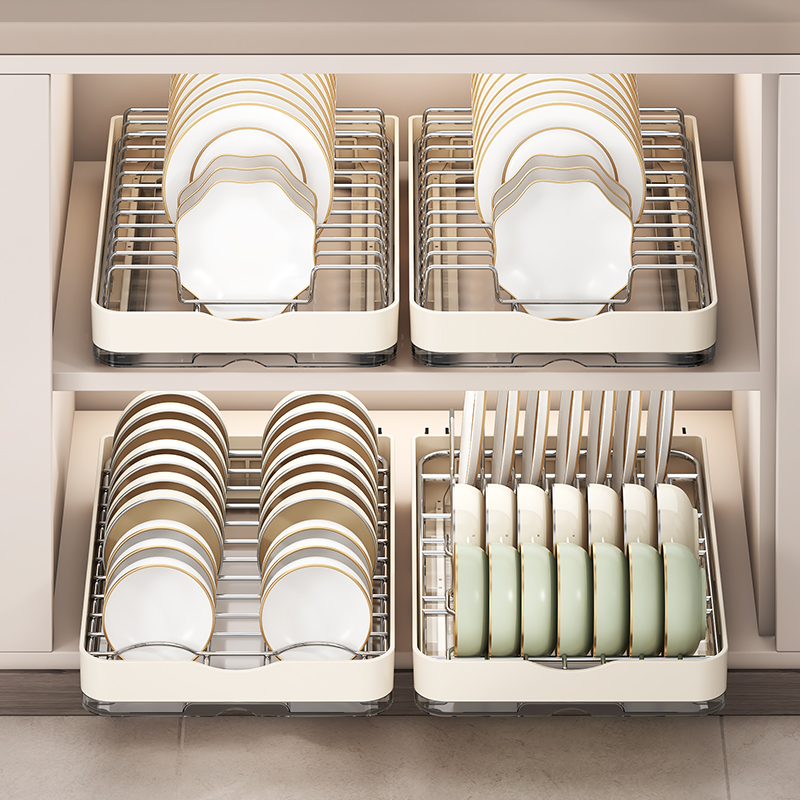 Kitchen bowl rack, pull-out dish storage layer rack, overall cabinet, pull-out basket bowl rack, drawer-type bowl and plate draining storage rack Specification image
