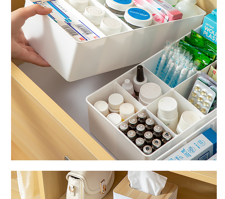 Desktop compartments storage box, hospital medicine box, cosmetics and sundries box, multi-compartment organization box, multi-functional storage box pic 22