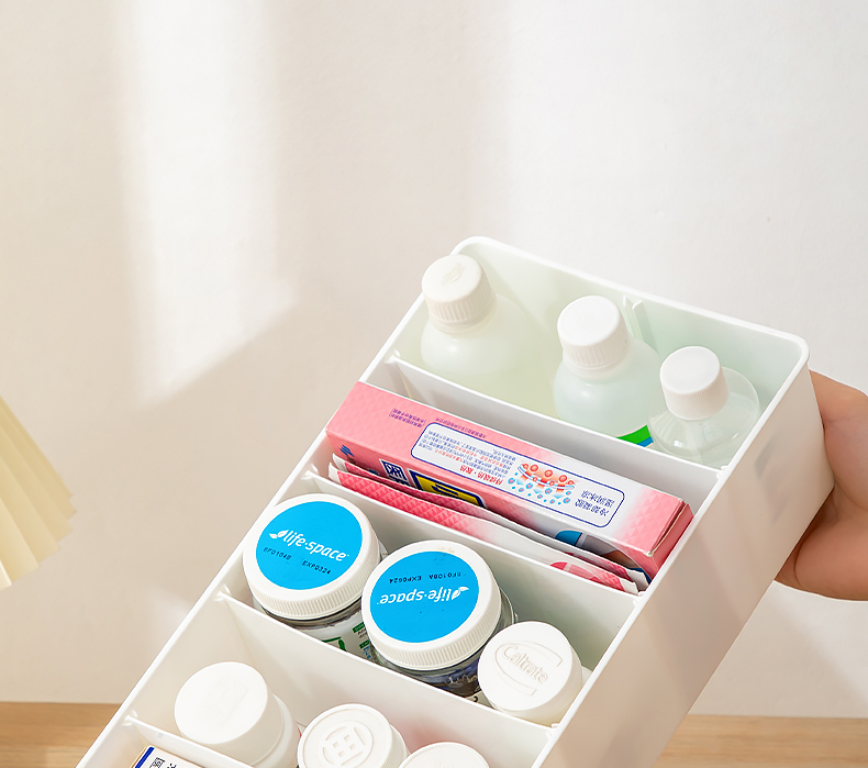 Desktop compartments storage box, hospital medicine box, cosmetics and sundries box, multi-compartment organization box, multi-functional storage box pic 2