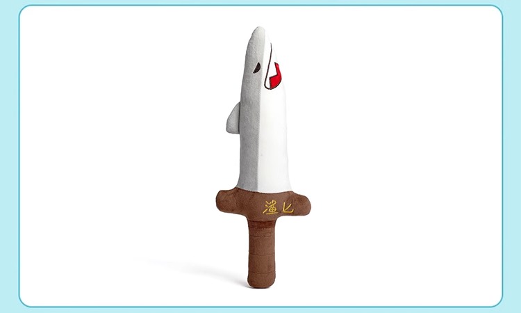 Sand-carved shark sword plush toy, shark arm throw pillow, funny homophonic doll, birthday gift for boys, funny prop pic 9