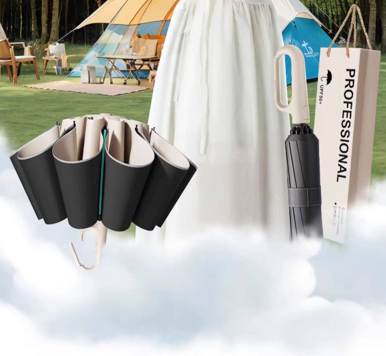 色丁长柄反向不湿车伞雨伞一次性防风防水详情4