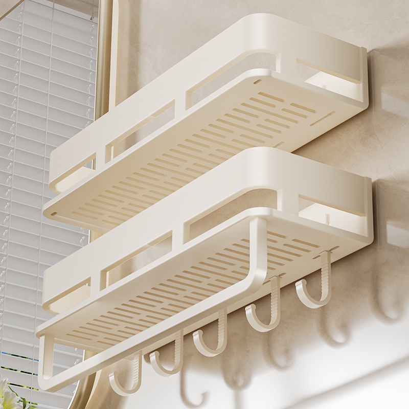 Wall-mounted storage racks for the makeup room without drilling, wall-mounted storage racks for toiletries, and wall-mounted storage racks for the bathroom