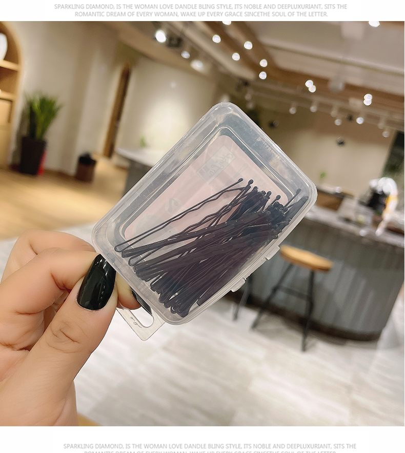 Hair clips, straight clips, simple clips to fix hair, black hair clips, steel clips, fringe clips, girlish top clips, headwear pic 9