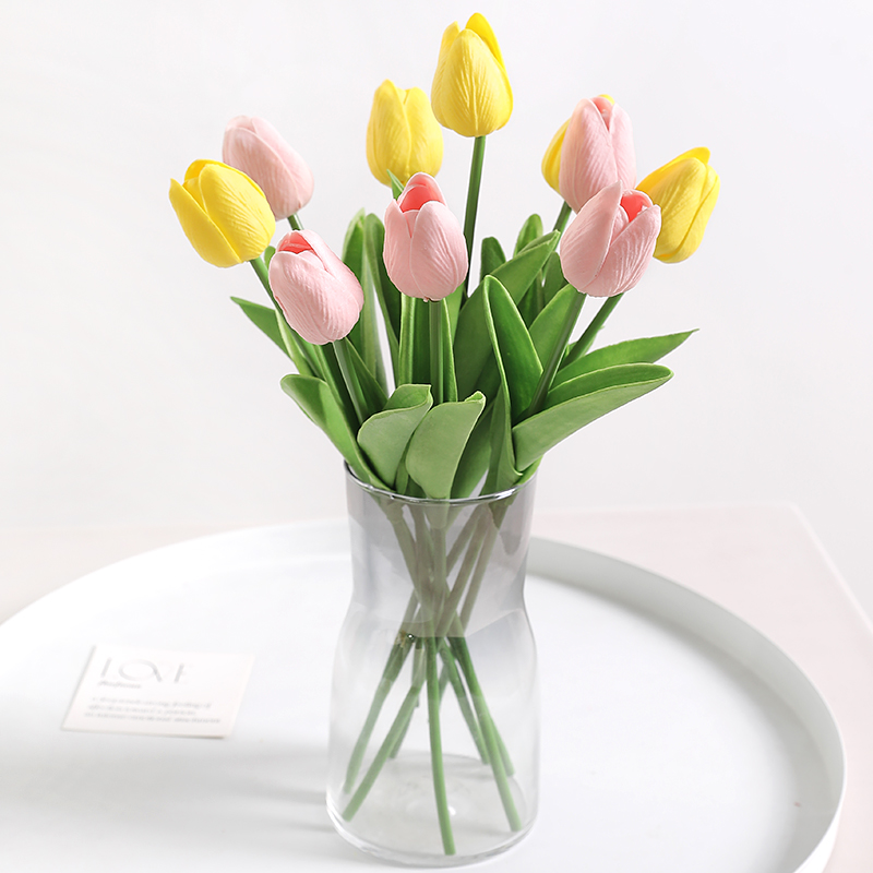 ins郁金香假花仿真花 家居客厅装饰 餐桌花瓶插花摆件 拍摄道具详情9