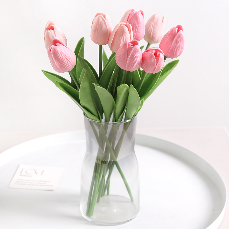 ins郁金香假花仿真花 家居客厅装饰 餐桌花瓶插花摆件 拍摄道具详情12