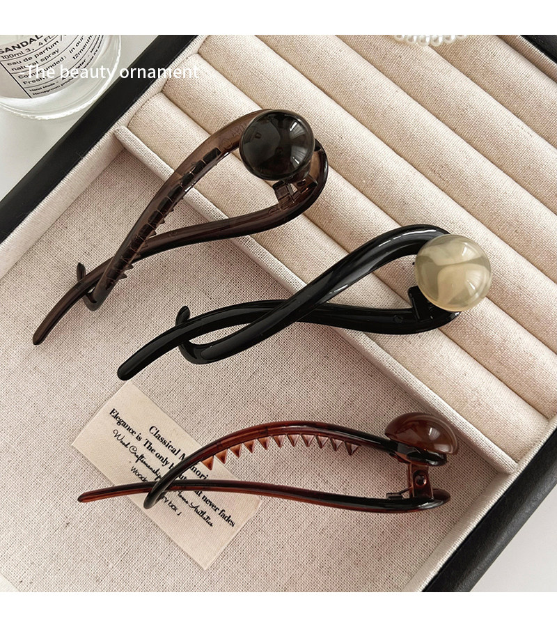 Elegant one-line hair clip, twist clip at the back of the head, 2025 new style, light luxury and high-end style, updo, grab clip, duckbill clip headwear pic 28