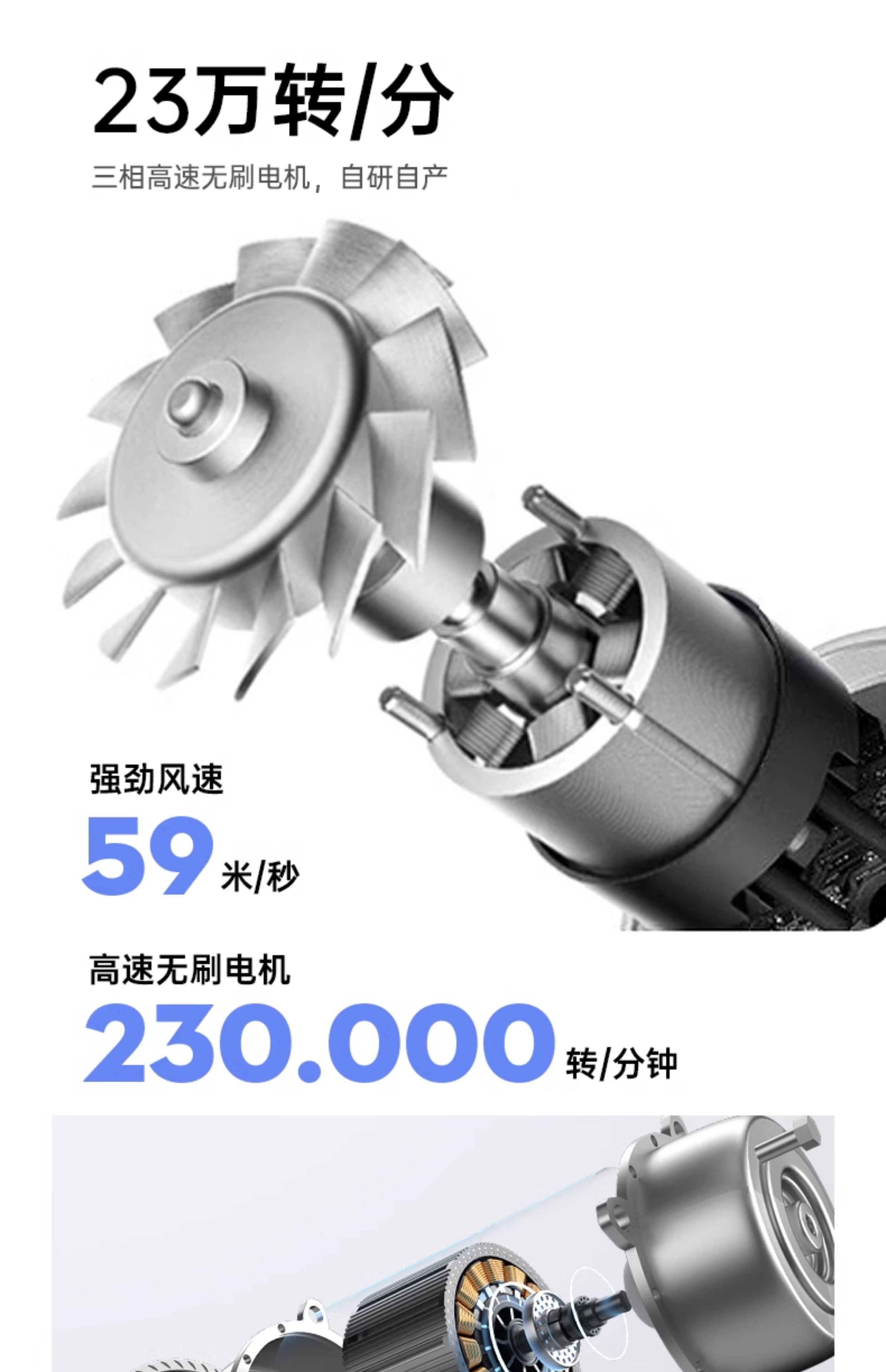 高速吹风机家用负离子护发速干风筒不伤发恒温静音华强北点吹风筒详情10