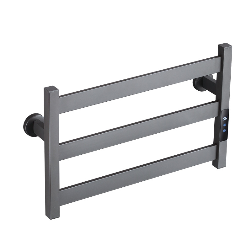 Cross-border Amazon smart electric towel rack, heating and constant-temperature bathroom during the return of the south wind, no need for drilling, bathroom bath towel rack Item Picture