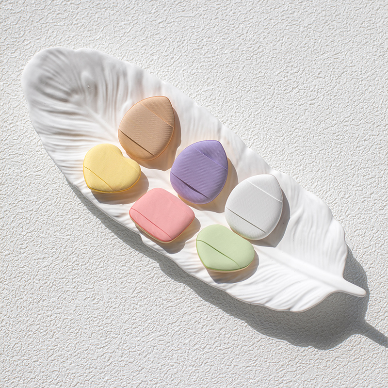 盒装6个迷你手指气垫粉扑化妆泡芙混色化妆工具彩妆上妆多色