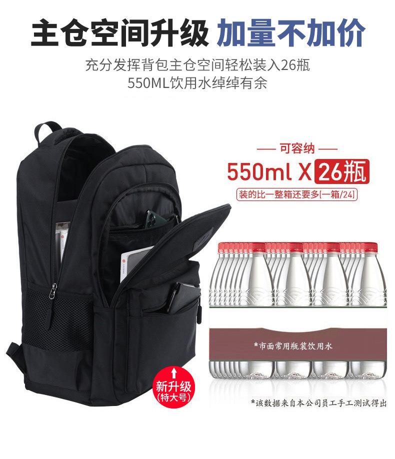 双肩包防水男士2024新款大容量旅游旅行学生商务初高中电脑书包详情16