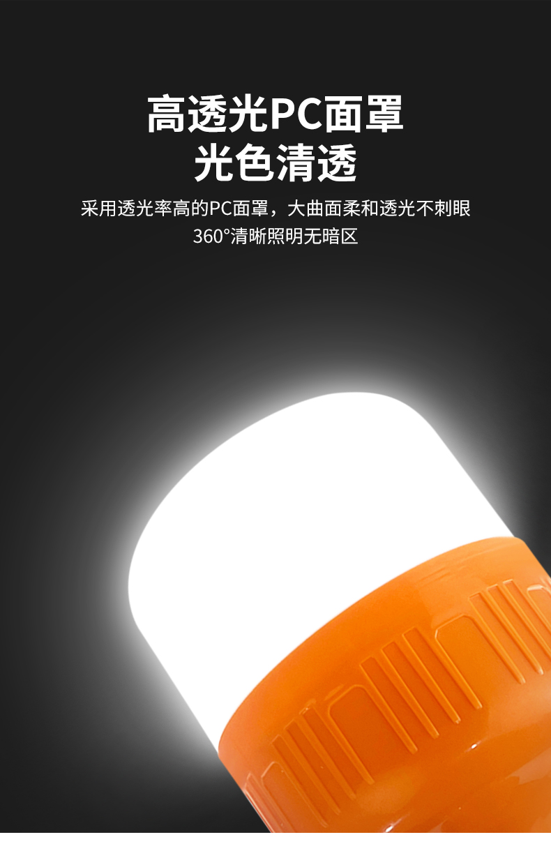 LED充电灯泡夜市摆摊地摊灯家用可移动式户外照明露营球泡长续航详情15