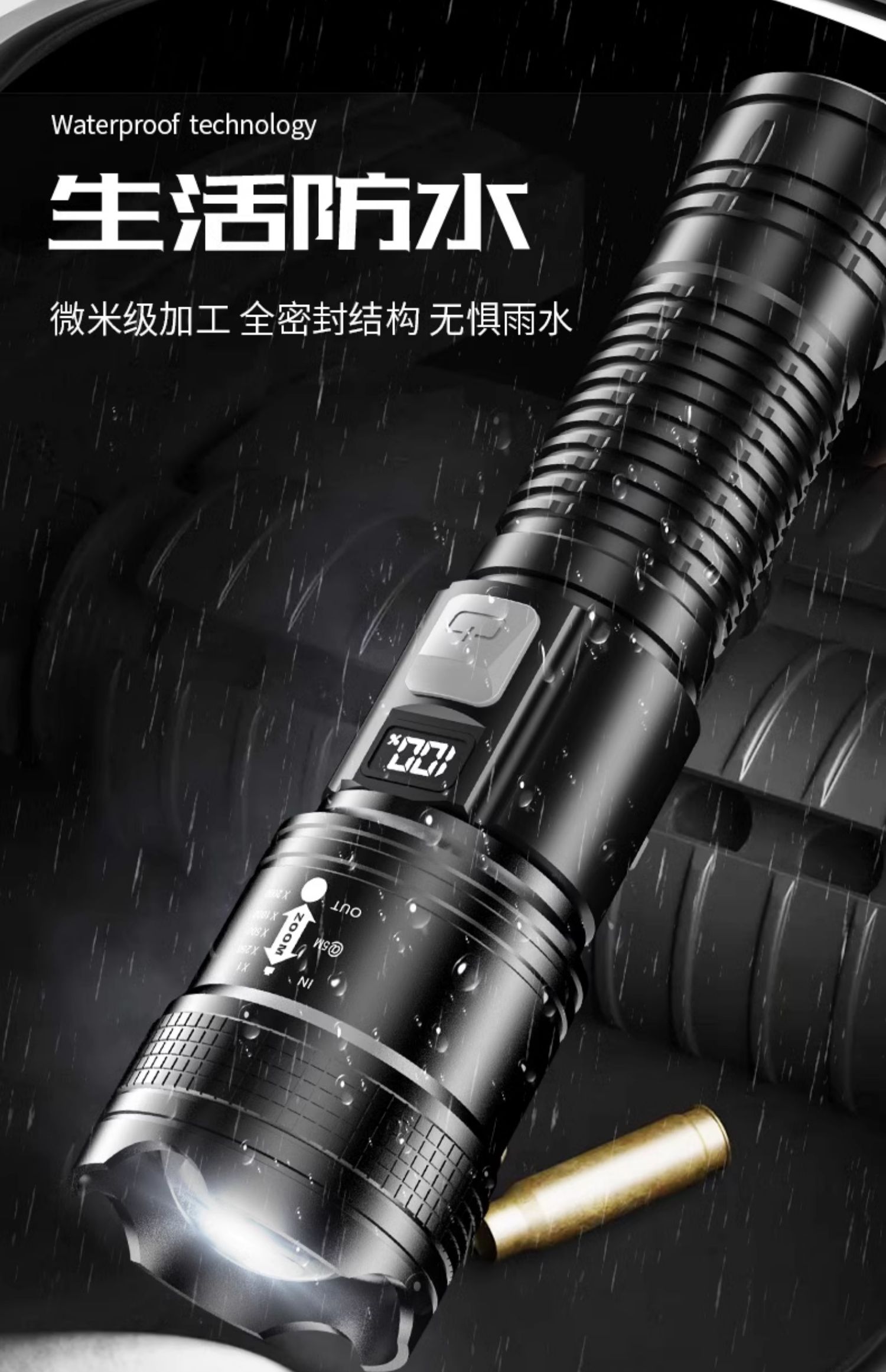 手电筒强光可充电式户外超亮远射小型迷你便携家用耐用儿童led灯详情16