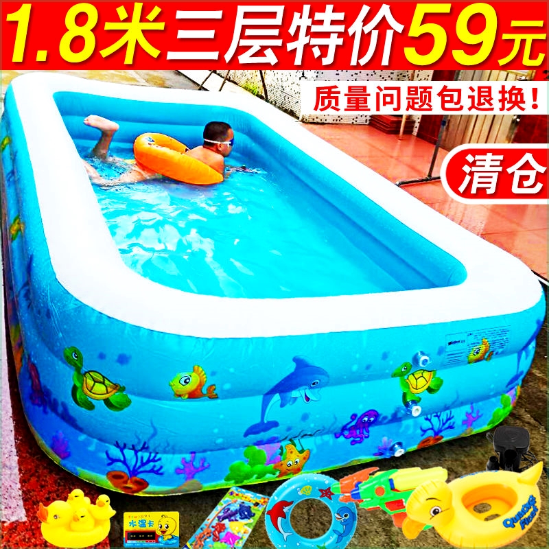 Inflatable swimming pool for infants and children, folding bath bucket for home babies and families, thickened outdoor water play pool for children and adults Application Scenario