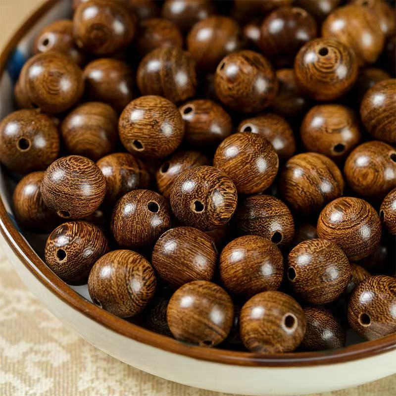 diy green sandalwood loose beads, old mountain sandalwood bracelet and string accessories, 6mm and 8mm small beads wholesale loose batch Buddhist beads pic 1