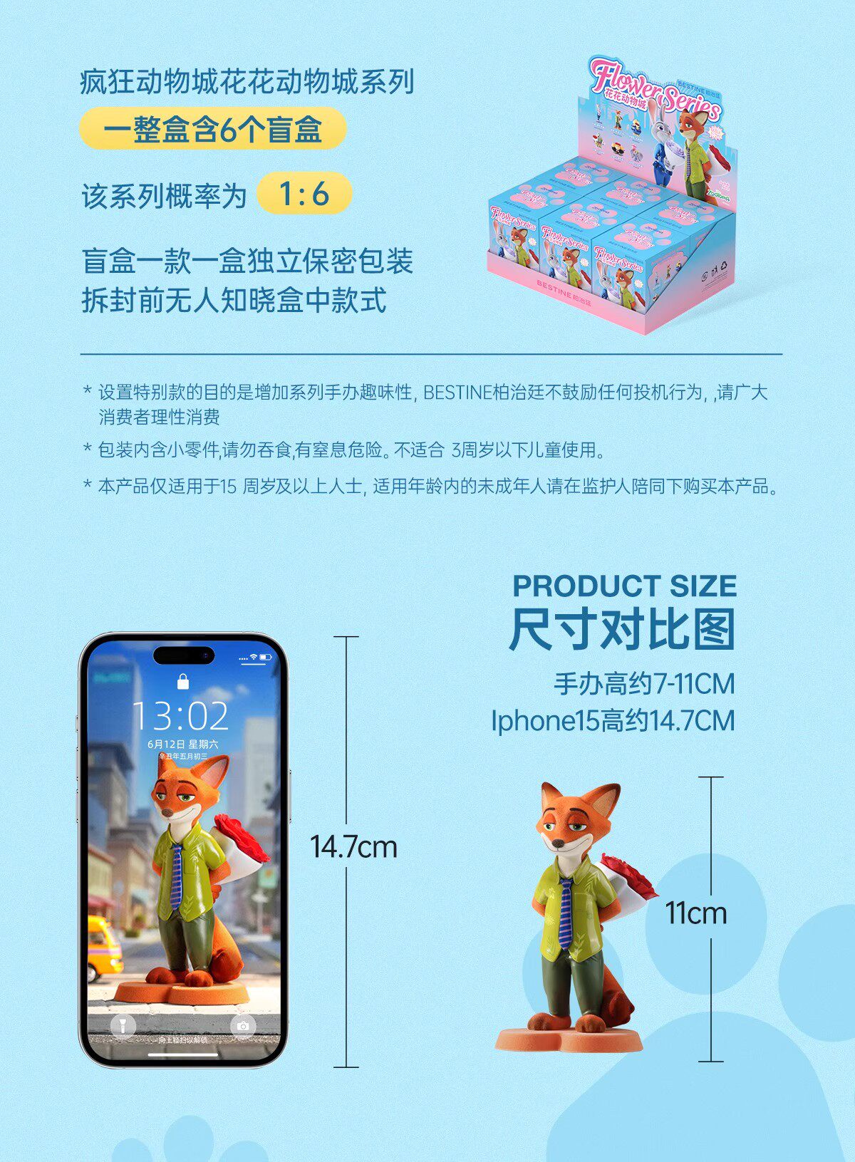 跨境热销盲盒 迪士尼疯狂动物城 花花动物城系列手办摆件情侣礼物详情3