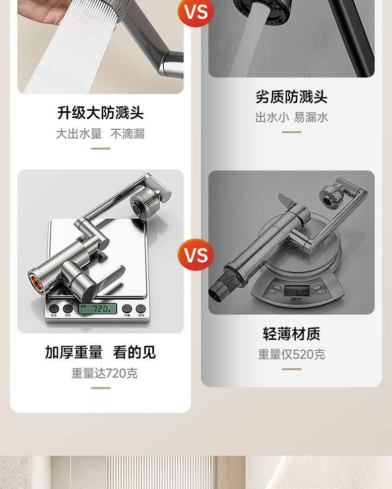 轻奢机械臂万向水龙头洗脸面盆洗手盆卫生间万向冷热水台上家用详情4