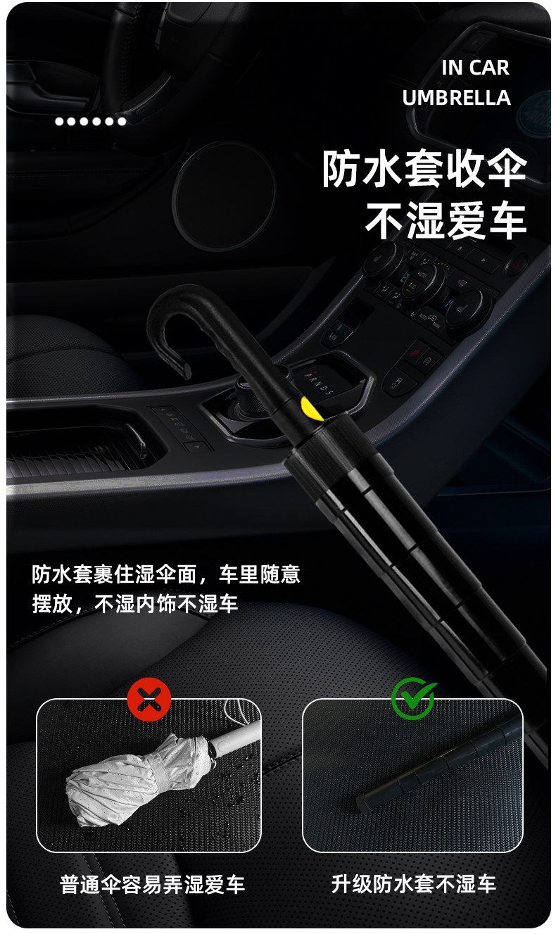 双人大雨伞黑胶防晒晴雨伞长柄超大号防水套商务伞大伞商务礼品详情6