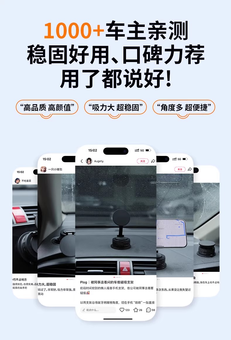 多功能magsafe磁吸手机支架 360度旋转万能俯拍手机拍摄支架详情1