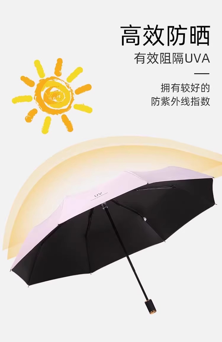 源头厂家太阳伞遮阳加固两用女晴雨防晒防紫外线轻小巧加大号雨伞详情4