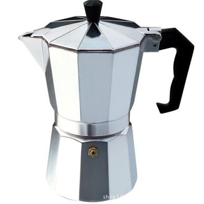 Single-valve aluminum MOKA coffee pot, MOka pot, octagonal pot, fully automatic hand-brewed coffee machine, can be heated by open flame Specification image