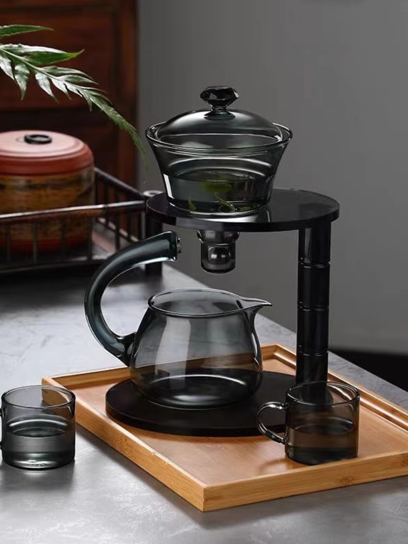 玻璃半全自动茶具套装懒人功夫茶具泡茶器茶壶家用宫灯磁吸煮茶器详情4