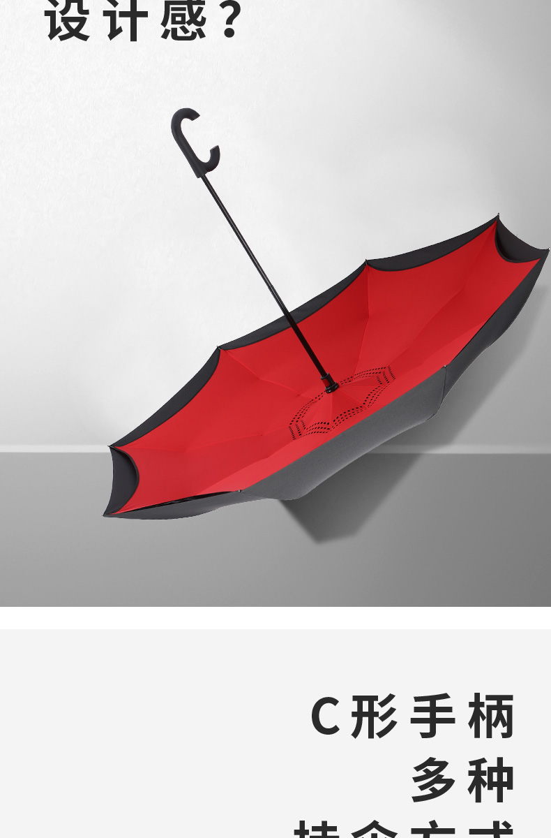 A5L晴雨两用雨伞反向伞s长柄全自动双层三折叠男女超大汽车用2人详情3