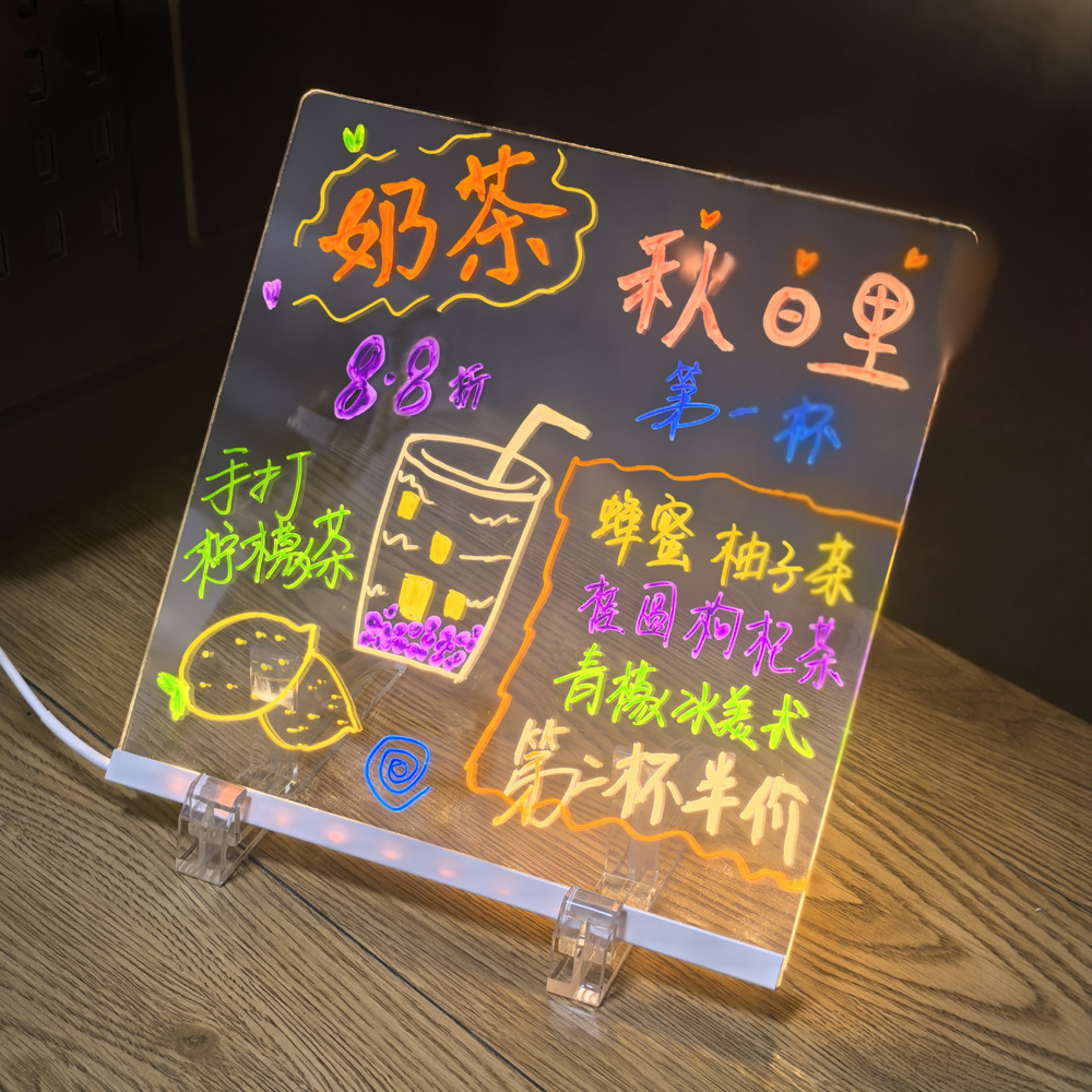 diy illuminated drawing board children's doodling toy, erasable transparent acrylic educational exercise children's drawing toy Application Scenario
