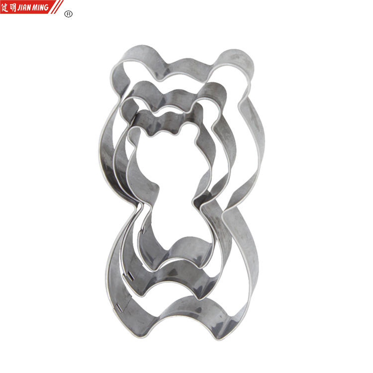 JM8171 stainless steel baking mold, bear-shaped cookie mold, cookie mold, creative DIY baking, 3 pieces each pic 6