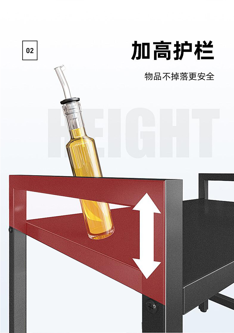 可伸缩厨房置物架微波炉烤箱架子家用双层台面桌面电饭锅收纳支架详情6