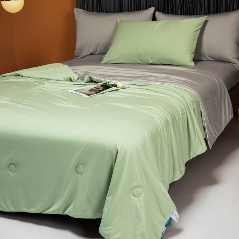 婴儿A类凉感夏凉被非天丝空调被学生夏被纯色双人冰丝薄被子夏季详情23