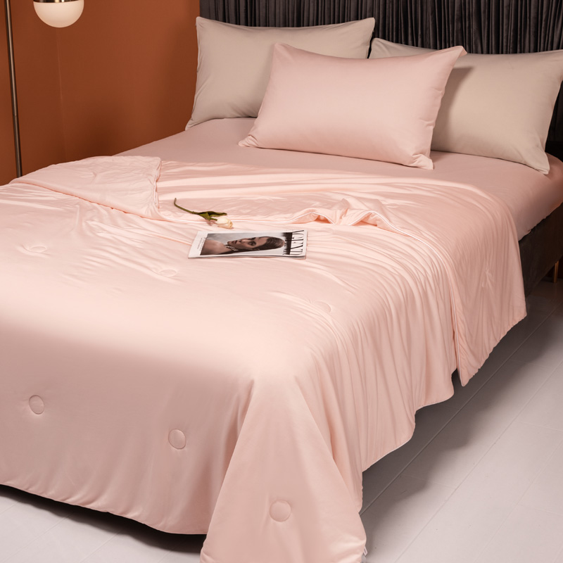 婴儿A类凉感夏凉被非天丝空调被学生夏被纯色双人冰丝薄被子夏季详情19