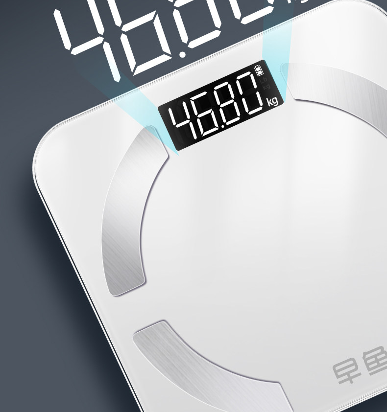 Early Fish weight scale, household precision small electronic scale, high-precision rechargeable body fat scale, household body scale wholesale pic 22