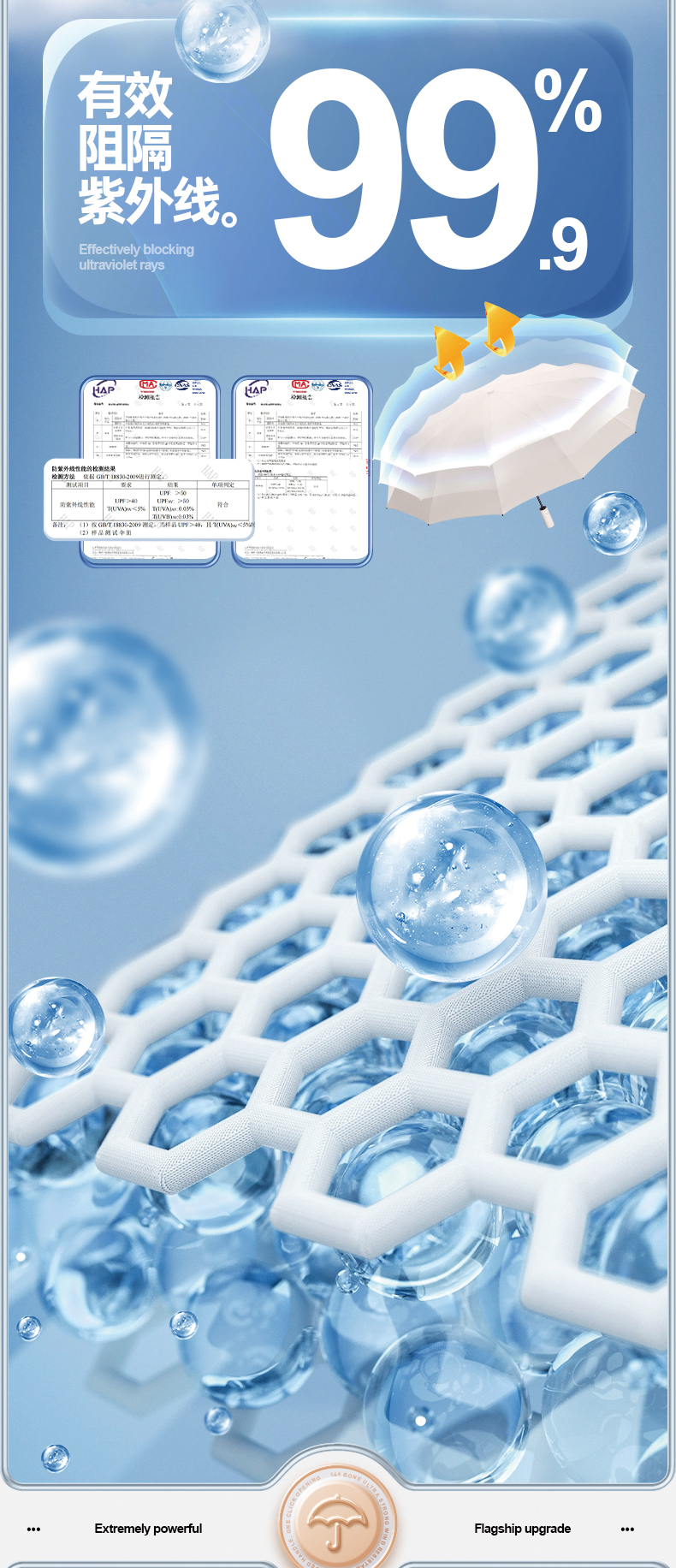 全自动雨伞男士加固晴雨两用三折伞女防晒遮阳伞折叠太阳伞广告伞详情7