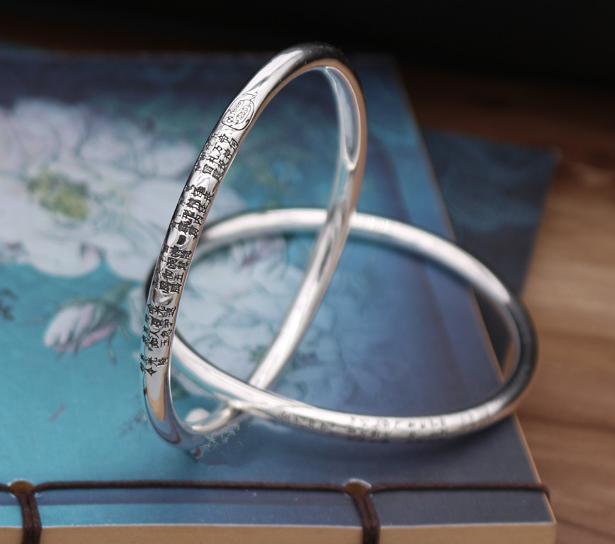 乾坤圈银首饰镯子金光神咒男手镯女北斗七星太极手环新款复古详情5