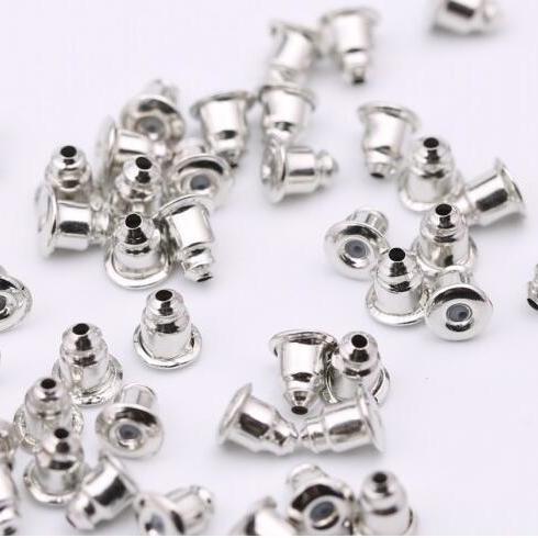 100个子弹头防过敏耳堵耳塞耳钉后塞透明硅胶塑料耳堵防掉耳帽详情3