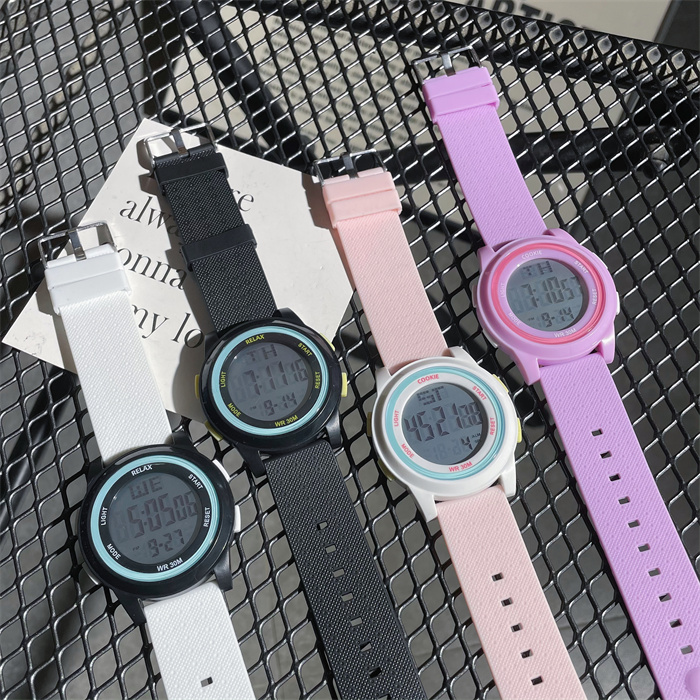 学生党手表女款ins风高颜值女生初中生简约百搭运动独角兽电子表详情27