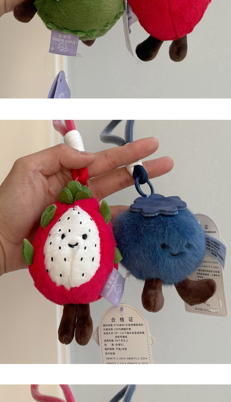 Wholesale of ecological fruit pendants, plush toys, cute companion dolls, plush dolls, and festival gifts pic 2