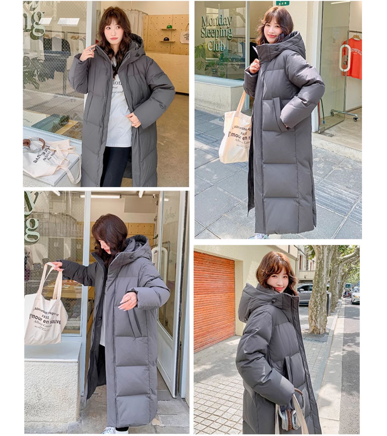 正品长款羽绒服女冬季2025新款超长过膝情侣宽松加厚90白鸭绒外套详情47