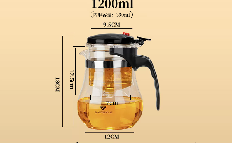 茶壶泡茶家用茶具茶水分离过滤杯2025新款办公室玻璃飘逸杯泡茶壶详情22