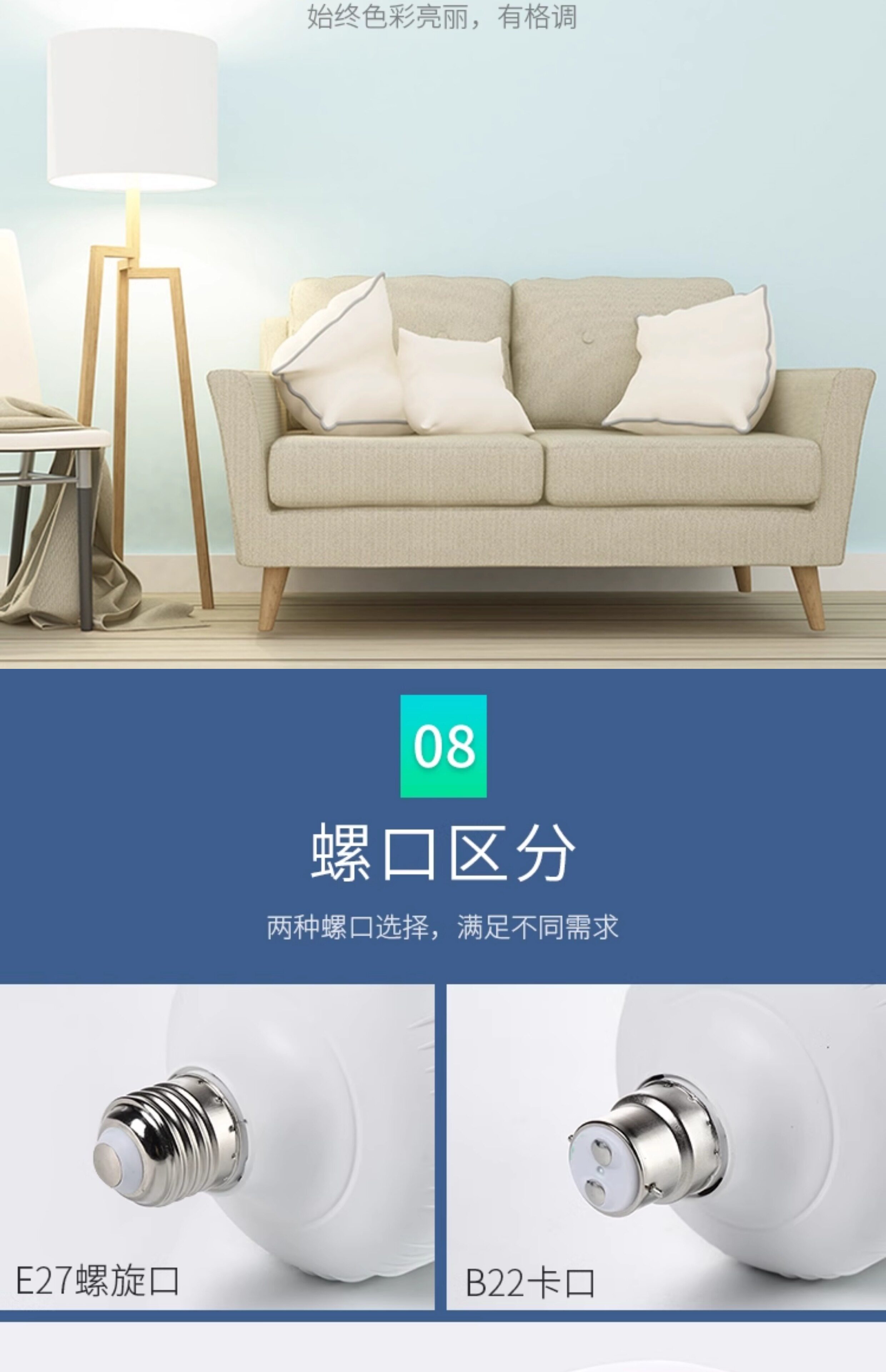 led bulb energy-saving lamp, household ultra-bright e7 screw thread high-power lighting eye-protecting bulb, white light factory pic 13