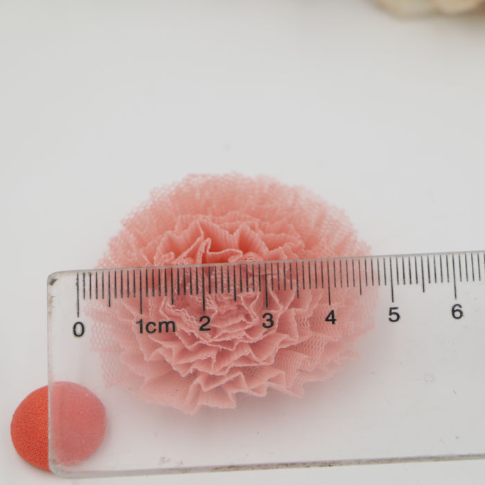 鞋花配件批发 DIY韩版手工纱盘花朵 儿童发饰 发圈手捧花装饰材料详情7