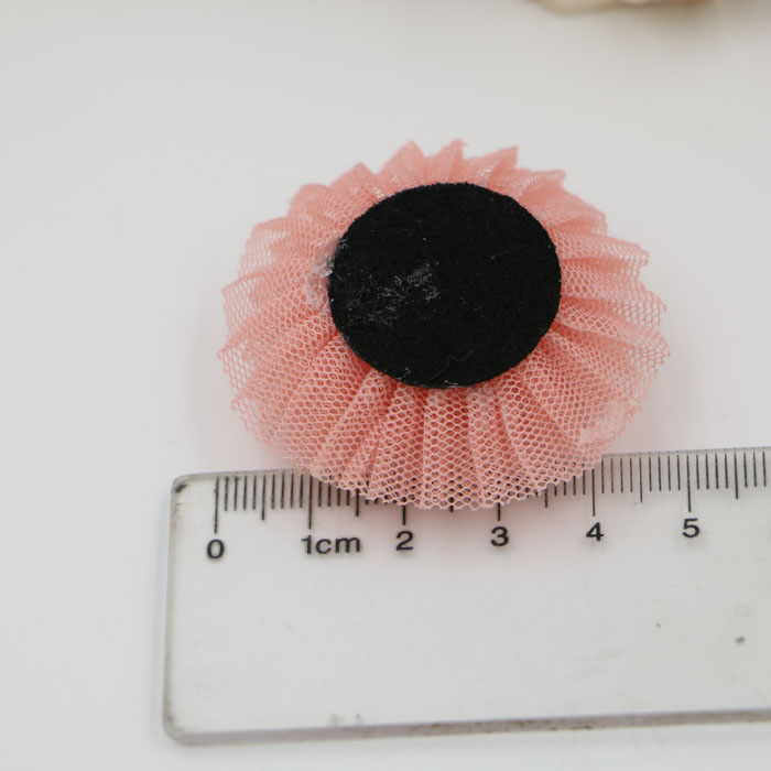 鞋花配件批发 DIY韩版手工纱盘花朵 儿童发饰 发圈手捧花装饰材料详情9