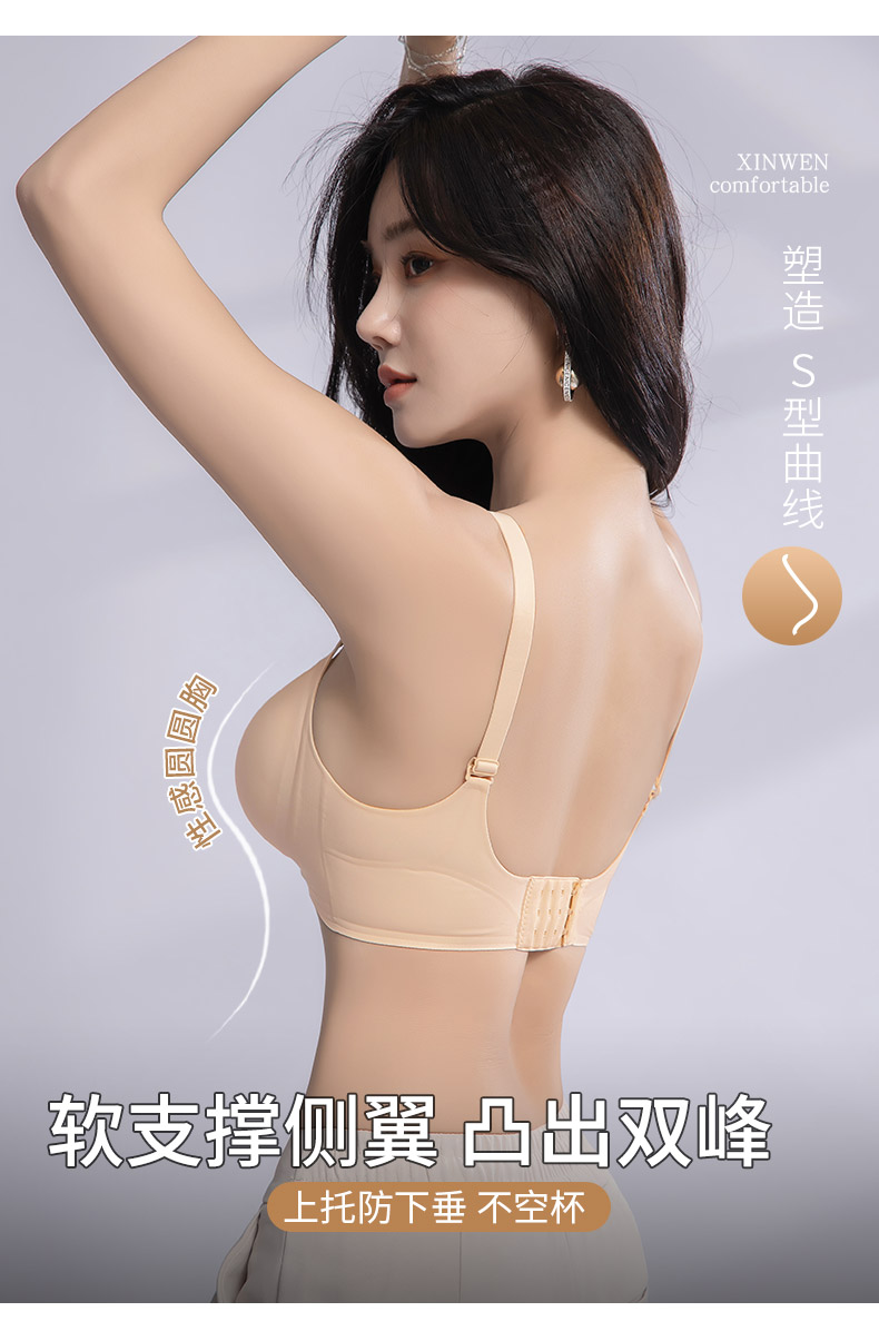 外扩型漫画胸内衣女小胸聚拢显大胸罩无痕收副乳防下垂固定杯文胸详情9