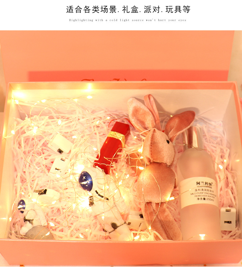 led flash, cross-border copper wire light string, colored light, gift box, light strip decoration, star light, wire string, small white box manufacturer pic 9