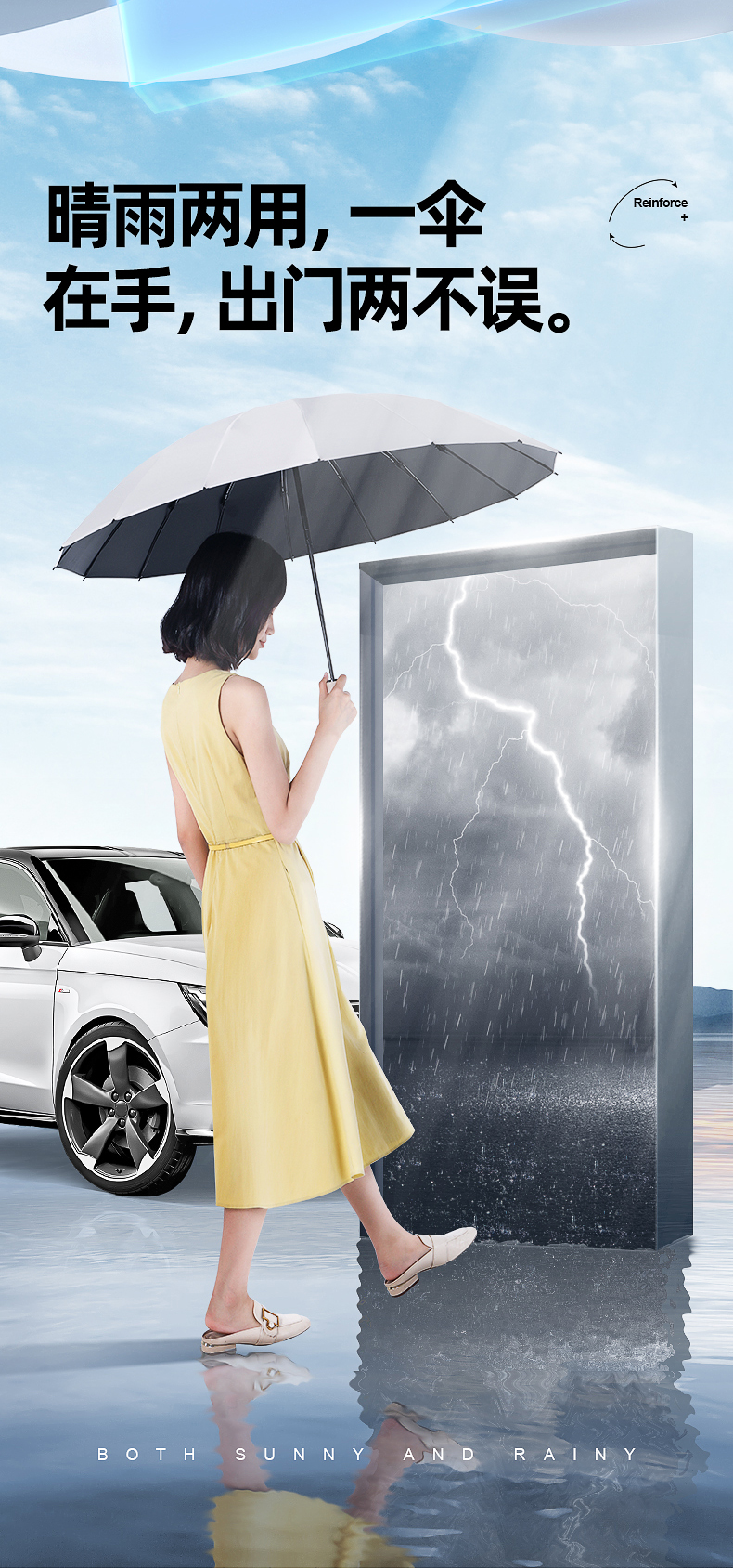 全自动反向雨伞男士大号折叠太阳伞晴雨两用女学生暴雨专用遮阳伞详情13