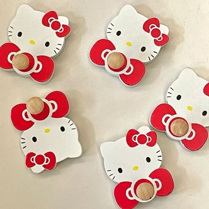 猫咪卡通挂钩创意无痕粘钩木质强力粘钩免打孔衣帽装饰挂钩收纳钩详情5