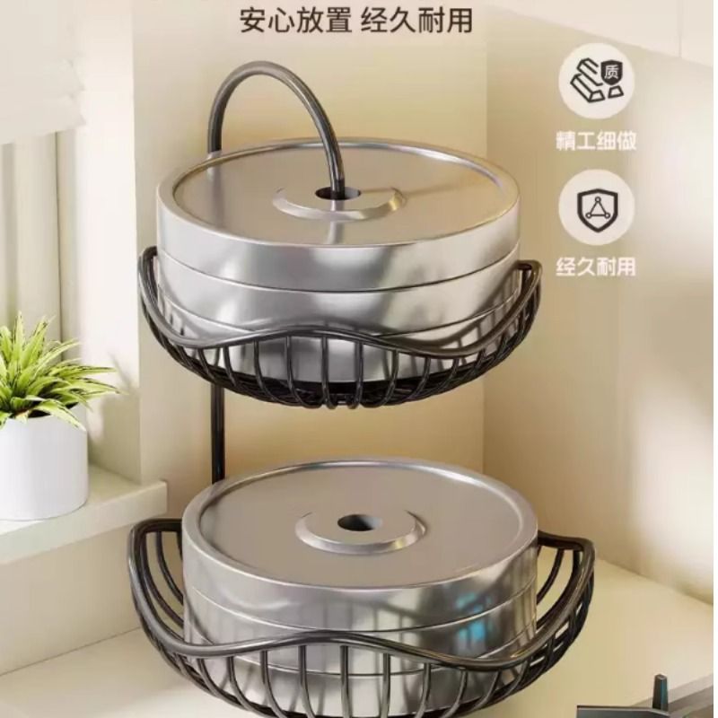 سلة الخضروات الزنجبيل والثوم على طاولة المطبخ Item Picture